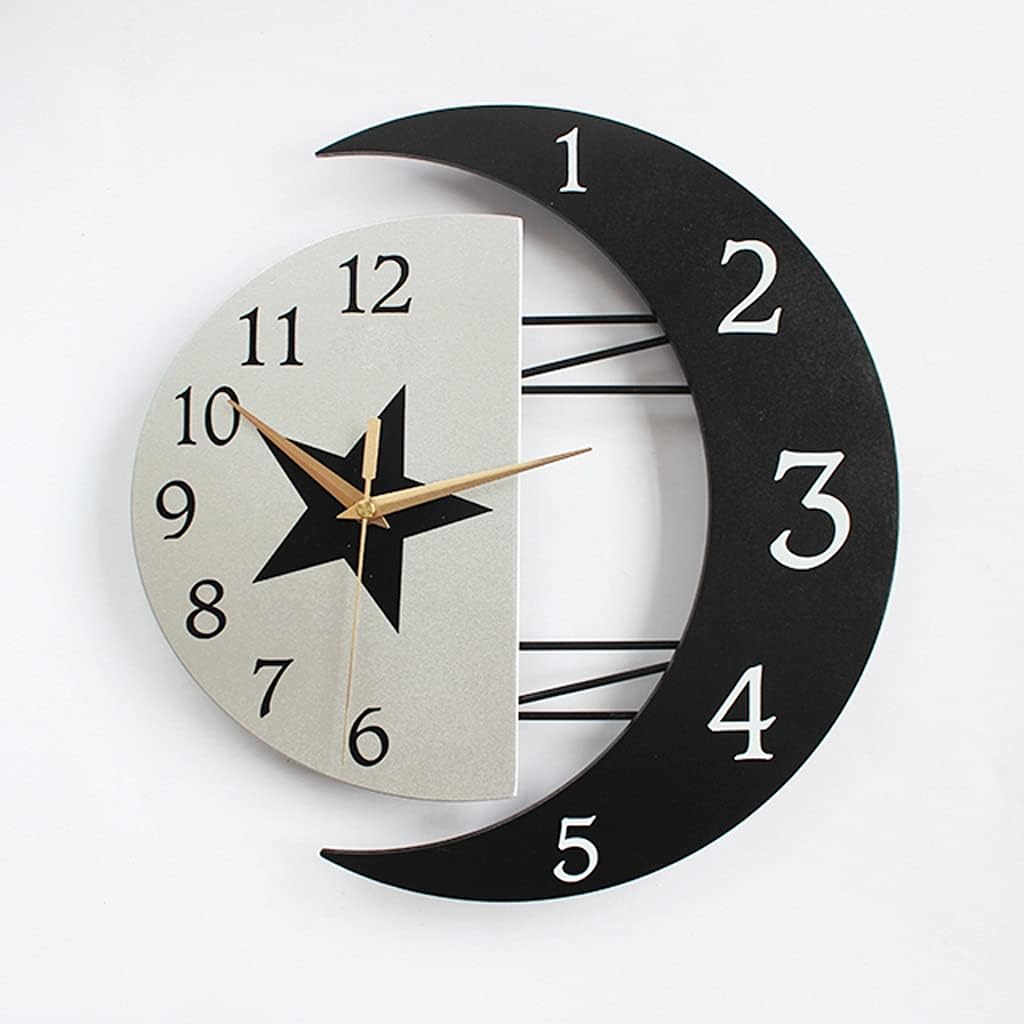Wood Wall Clock Silent Animals Cartoon Cute Wall Clock for Kids Rooms Kids Wall Watch (Size : 39cm40cm)
