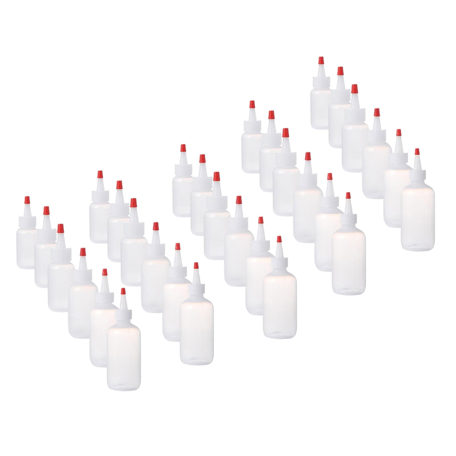 Tsophreniq 30PCS Multipurpose Condiment Container Flexible Design with Ergonomic Grip Liquid Control Flexible Bottles with Secure Caps for Liquid Control