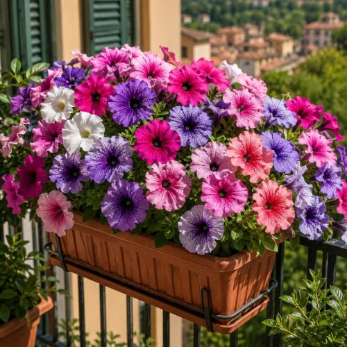 Semi Petunia Superbissima Miscuglio 100 Semi – Petunie dai Grandi Fiori Colorati e Sfumati, Ideali per Vasi, Fioriere, Balconi, Aiuole e Giardino