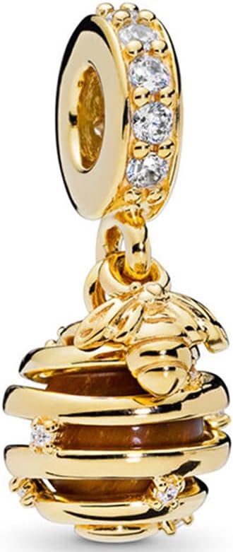 9 Pack Silver Bead Charms for Bracelets and Necklaces Charm for Woman Cubic Zirconias Dangle Pendant Jewelry Beads Set - Image 7