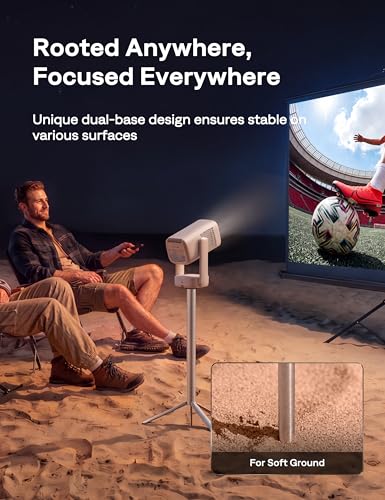 Image of Aurzen PowerBase Stand for Boom Air /D1R air /D1 air and Other Projectors | 2-in-1 Power Bank with 25000 mAh Large Capacity Battery, 2H Playtime, Flexible & Portable for Outdoor, Home, Travel, etc