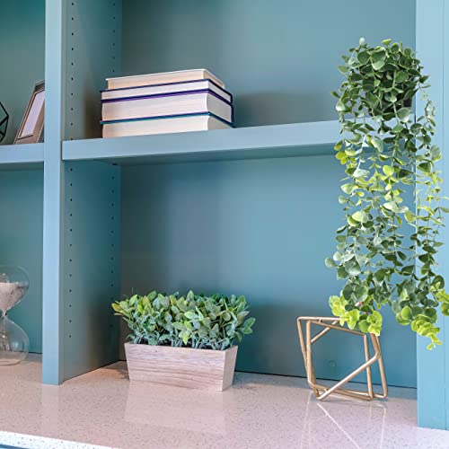 Artificial Hanging Plants, 4 Pack Fake Hanging Plant Fake Potted Greenery Plants Faux Eucalyptus Vine, Mandala Vine, String Of Pearls,Pea Pod Leaves In Pot For Home Room Indoor Outdoor Shelf Decor #TOP5