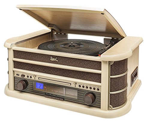 Preisvergleich Produktbild Dual 75220 NR 4 Nostalgiekompaktanlage Hellbraun