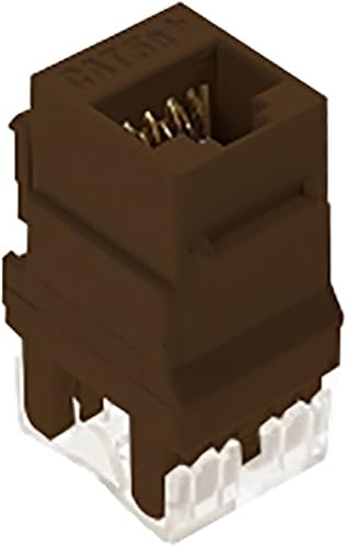 Legrand - Inserto Keystone OnQ Cat 5e, conector Keystone RJ45, se adapta a todas las placas de pared Keystone, terminación de cable segura, marrón,