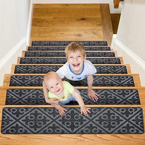 CrystalMX Non-Slip Carpet Stair Treads, Anti Moving Grip and Beauty Rug Tread Safety