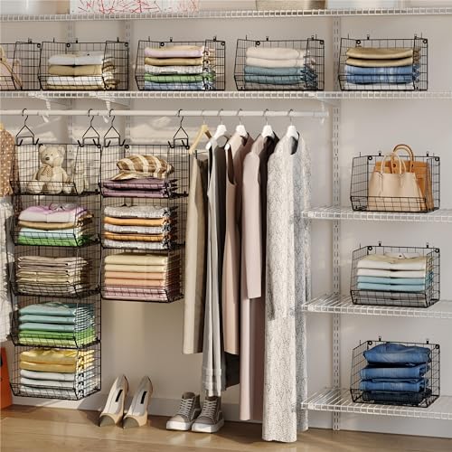 X-Cosrack HU-XI-65 5 Tier Closet Hanging Organizer, Clothes Hanging Shelves thumb #3