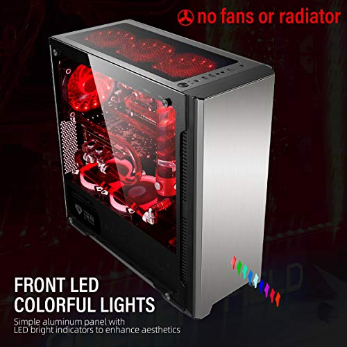 GOLDEN FIELD Z1 Computer Gaming PC ATX Case Mid Tower with Double Sides Panels Tempered Glass ATX, M-ATX, ITX