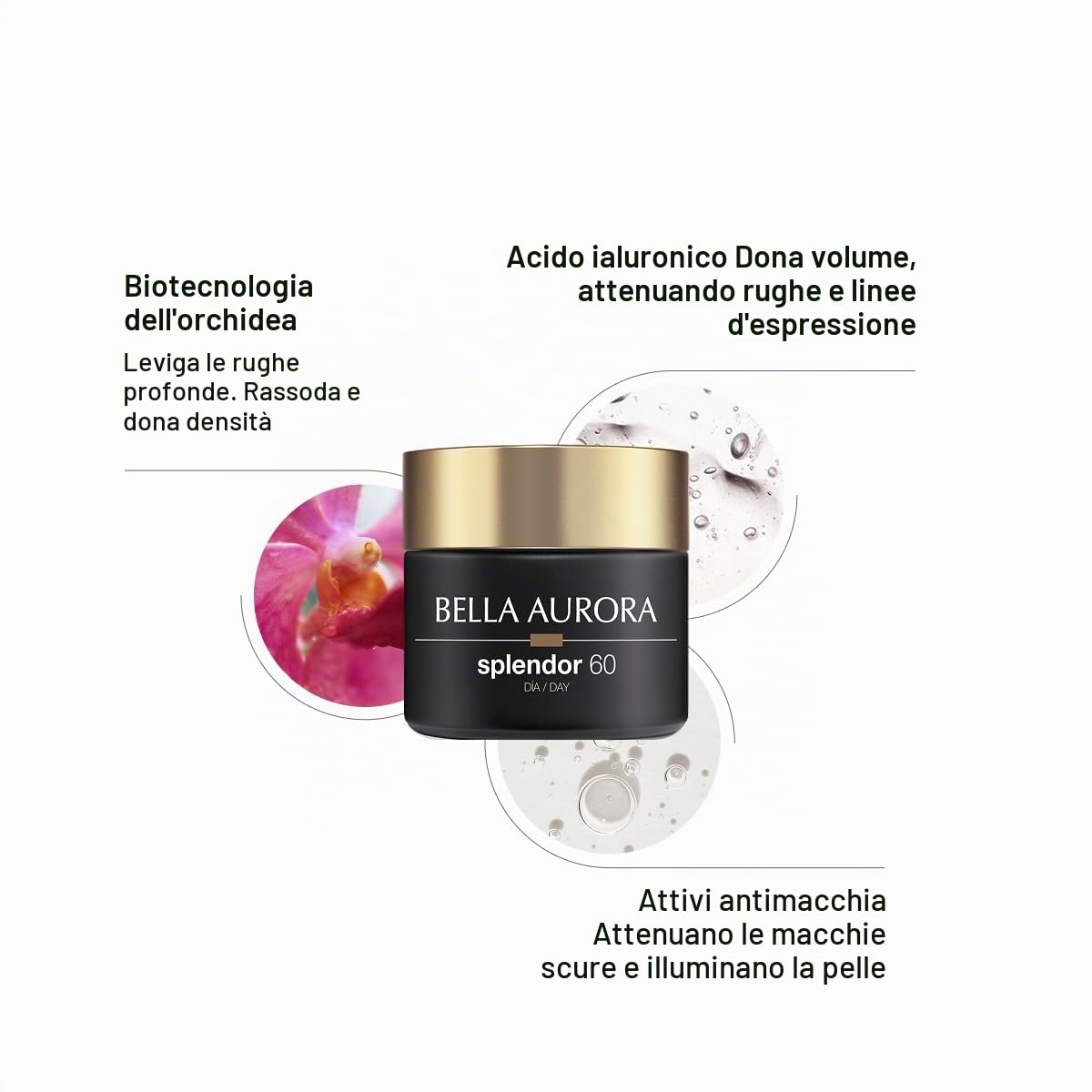 Bella Aurora Crema Facial de Día Anti-Edad 60+ Años SPF 20, 50 ml Anti-manchas, Anti-Arrugas y Despigmentante | Efecto Lifting | Ácido Hialurónico | SPLENDOR 60
