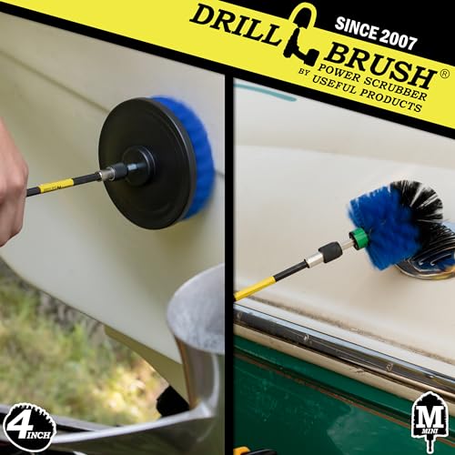 Image of Boat Cleaning Tool Set - Boat Accessories - Aquatic Cleaning Supplies - Hull Cleaner Brush Heads - Barnacle Removing Brush Set - Fish Tank Restoration Brush - Boat Deck Cleaning Tools - Medium Stiff