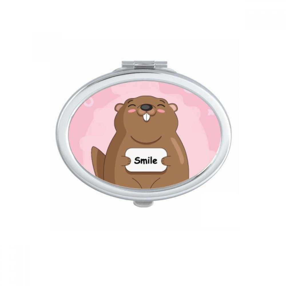 Miroir de poche portable ovale pour éviter les ratés de maquillage