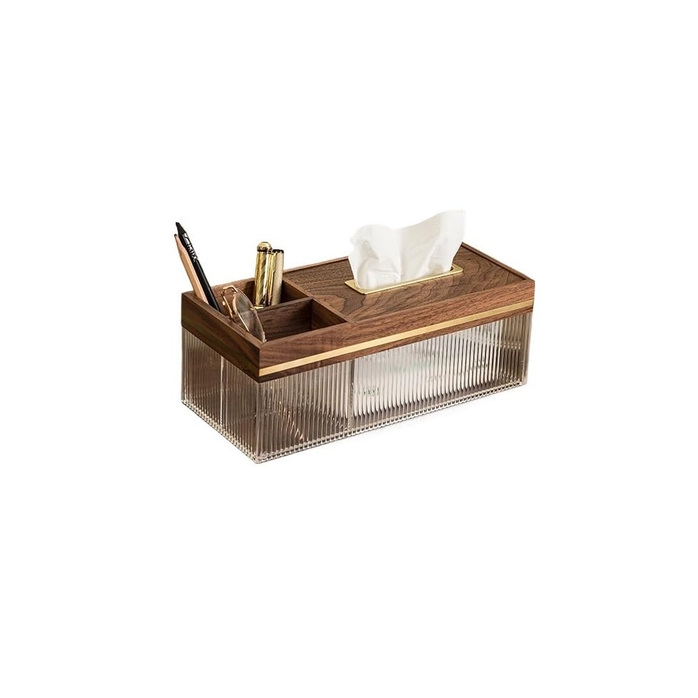 Couvercle de boîte à mouchoirs Boîte à mouchoirs multifonctionnelle for la Maison, Le Salon, Table Basse, boîte en Bois Massif, de Rangement for Papier Toilette