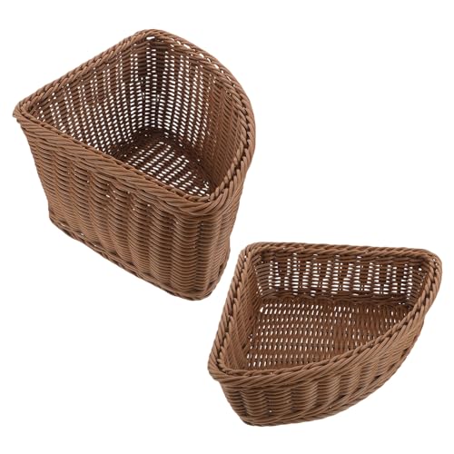 SOLUSTRE 2 Stück Halbrunde Aufbewahrungskörbe aus Kunststoff in...