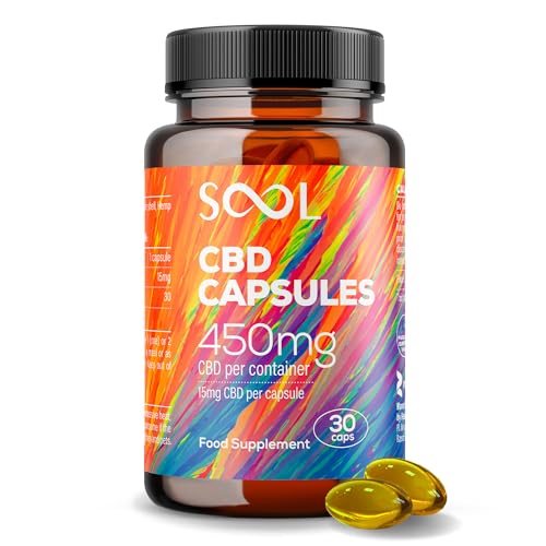 SOOL CBD Gel Capsules 450mg 30pcs | Broad Spectrum CBD Hemp Oil Blended | Relax - Recover - Revive
