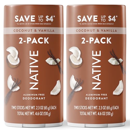 Native Coconut & Vanilla Twin Pack Deodorant Bundle 2 x 2.3 oz