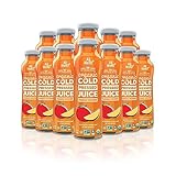 AllWellO Organic Cold Pressed Juice Drinks with Real Fruits and Vegetables Gluten Free Non-GMO Healthy Juices No Preservatives No Sugar Added (Mango Power, 12 Pack)