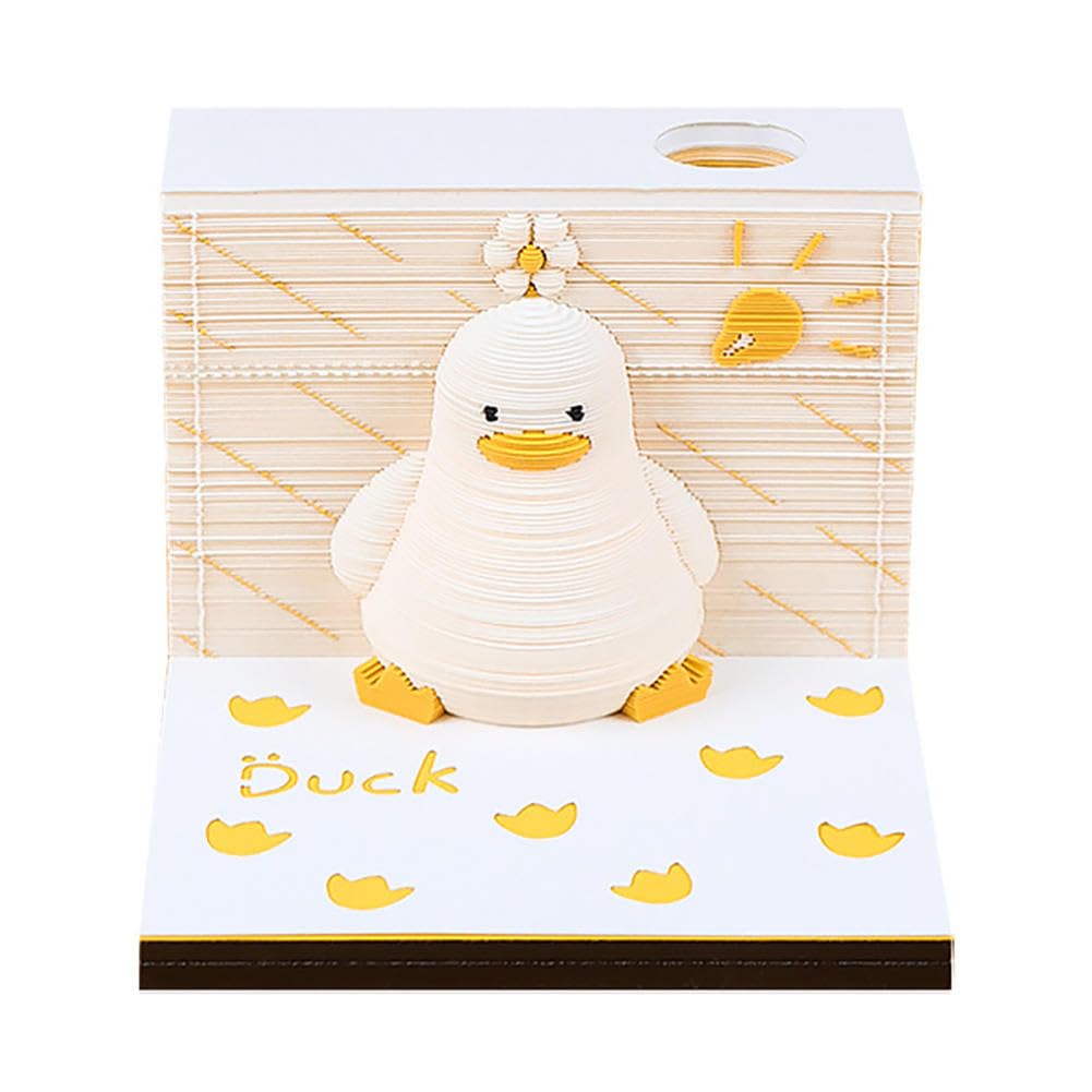 3d Sticky Notes, Kalendarz Kaczor, To jest ręcznie podarta rzeźba z papieru