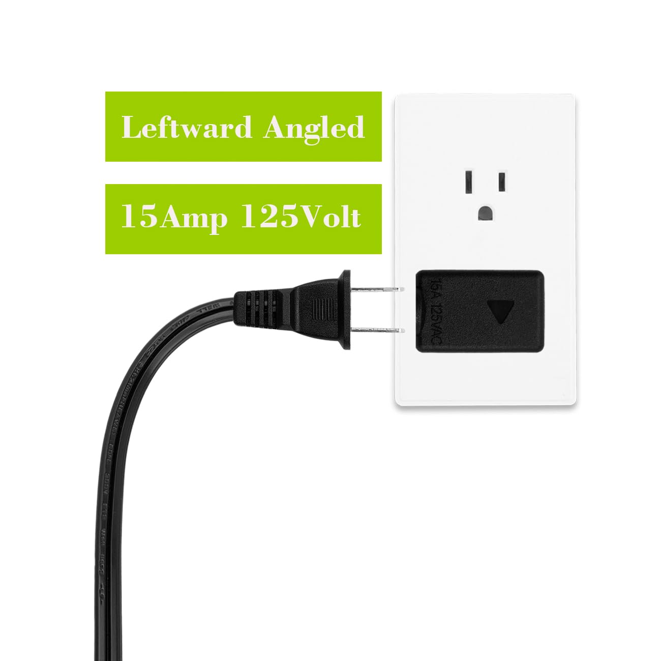 DeliciousTaylormade QUADFACE  NKT×AC Amazon.com: Right Angle 2-Prong 90 Degree Leftward AC