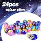 Slime Party Favors,24-Pack Galaxy Slime Balls, Stretchy, Non-Sticky, Mess-Free for Kids, Stress Relief Toys, Party Favors, and Classroom Rewards