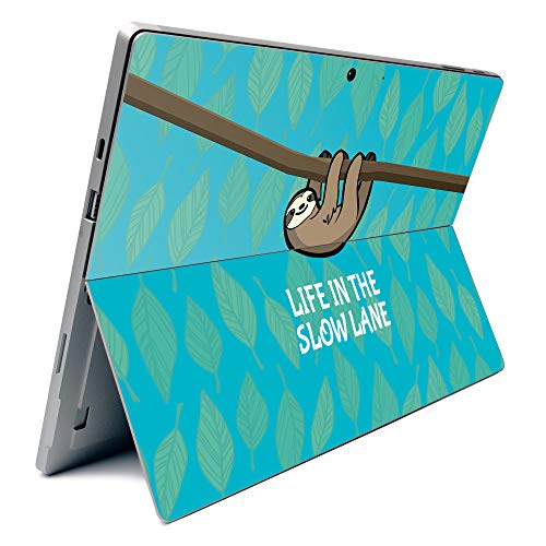 Image of MightySkins Carbon Fiber Skin for Microsoft Surface Pro 7 - Slow Sloth | Textured Carbon Fiber Finish | Easy to Apply, Remove, and Change Styles | Made in The USA