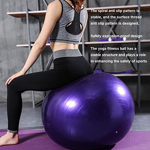 Image of Exercise Ball, Explosion-Proof Yoga Balance Ball(25in /65cm) with Pump, Heavy Duty Swiss Ball for Fitness, Pregnancy, Balance & Physical Therapy, Fitness in Home /Gym /Office