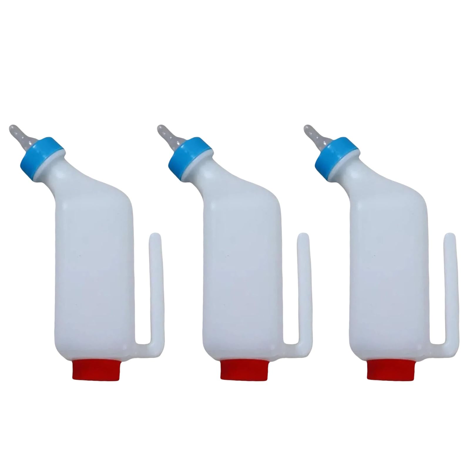 3 Packs Biberon d'agneau & Chèvre 1L - Seau à Lait en Bouteille pour Allaitement d'Agneaux & Bébé Chèvre - Système de Boisson Suspendue - Biberon Chevreaux 1000ML (3 Pieces - 1L) - 2