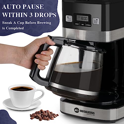 Compare Megalesius Programmable Coffee Maker, 12 Cup Coffee Maker With