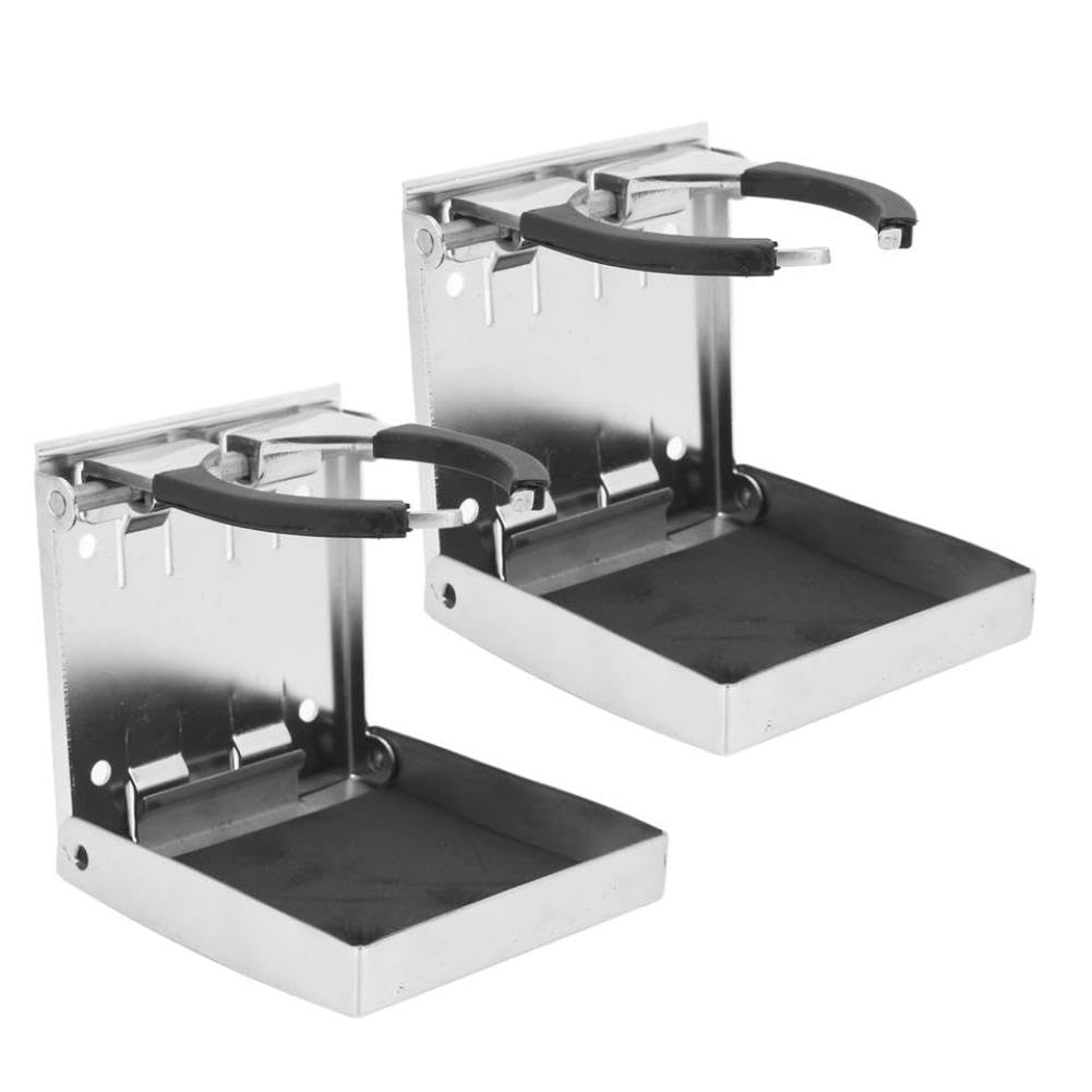 Porte-gobelet Pliable réglable avec Base antidérapante, Compatible avec Les Applications Marines et Automobiles pour canettes de 55mm à 75mm de diamètre