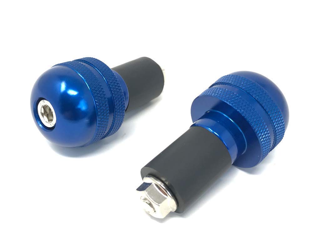Moto Terminali Pesi Anodizzato Per 22mm 7/8" Manubrio - Blu