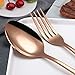 Rose Gold Cullery Set 20 Pack,Kitchen Silverware/Flatware Anti-rust Utensil Set,Stainless Steel Dinnerware Set Service for 4 Include Knife Fork Spoon,Dishwasher Safe (Mirror Polished)