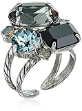 Sorrelli Black Onyx Emerald Cluster Ring, Size 7-9