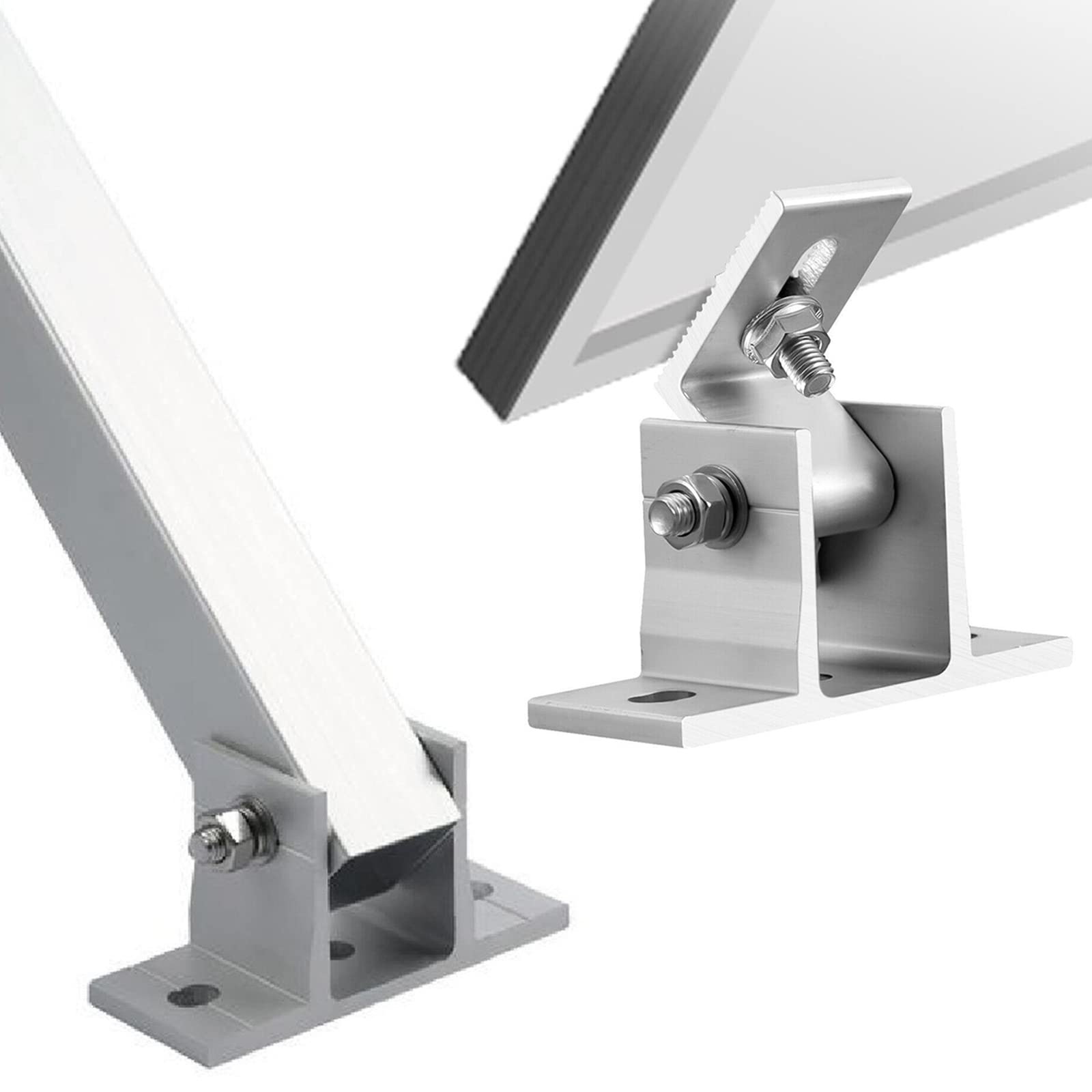 uchwyt do modułu solarnego, 4 sztuki, regulowany uchwyt fotowoltaiczny, panel słoneczny 15°-30°, uchwyt ze stopu aluminium z obrotowym uchwytem kątowym (4 szt.)