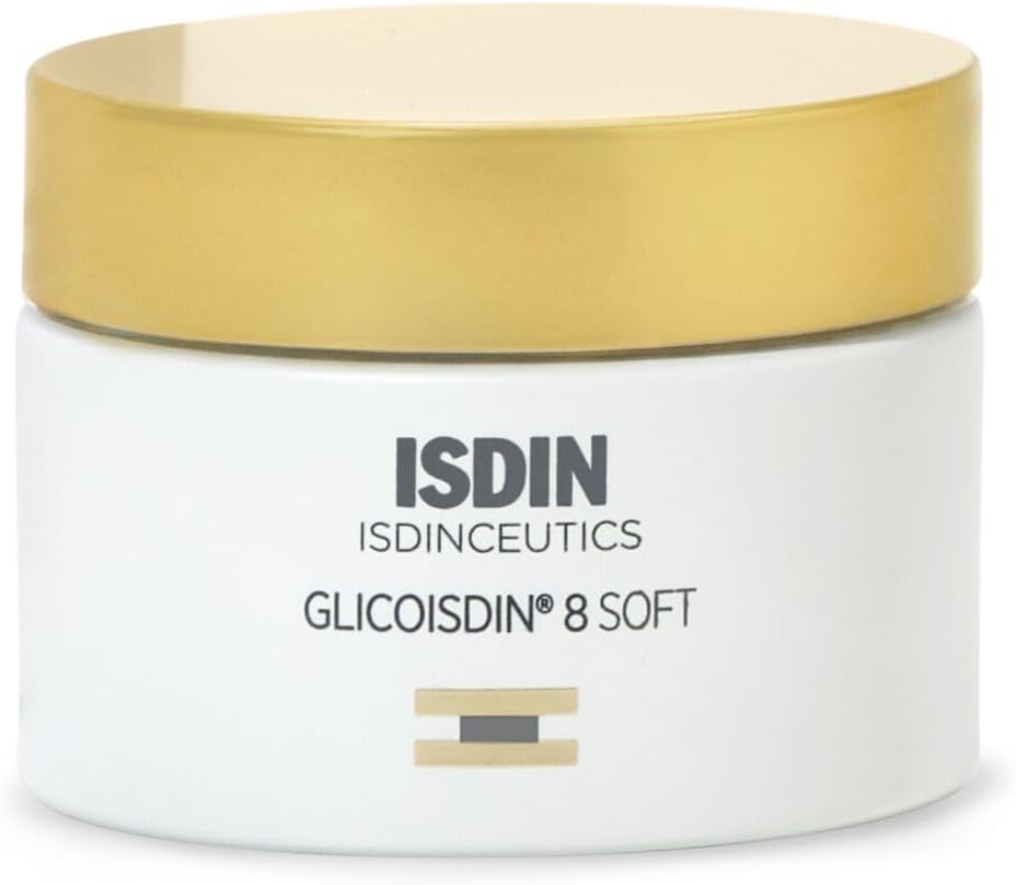Isdinceutics Glicoisdin 8 Soft (1.76 OZ) | Facial Exfoliant Cream with 3.2% Free Glycolic Acid | Smooths Skin Texture | Boosts Hydration