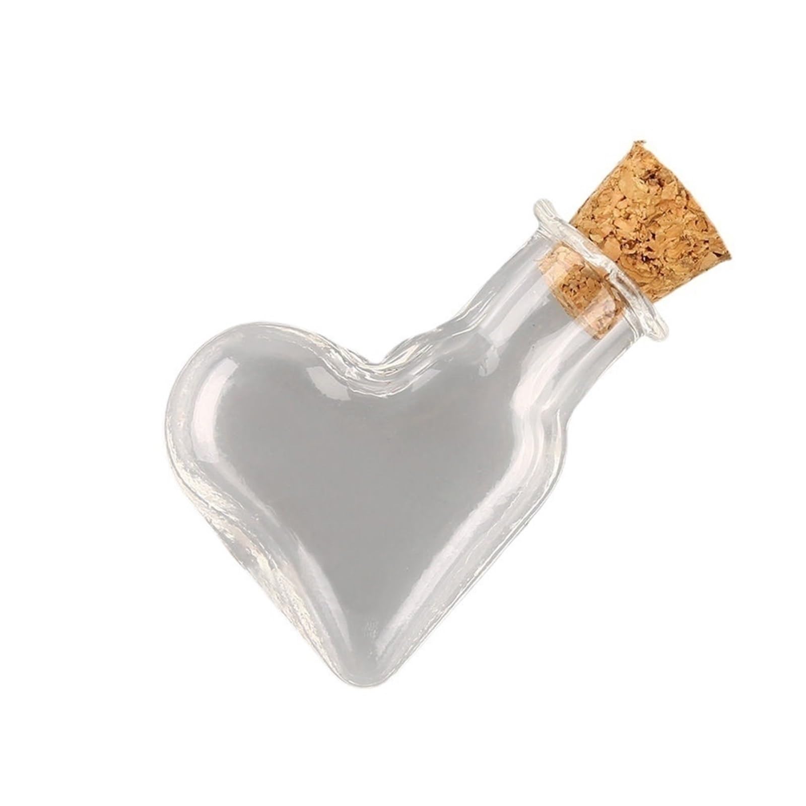 Loacea Decorative Glass Jar 5pcs Cork Stoppers Mini Empty Glass Bottles, Decorative Jars Wedding Holiday Small Containers(25 * 19.5mm)
