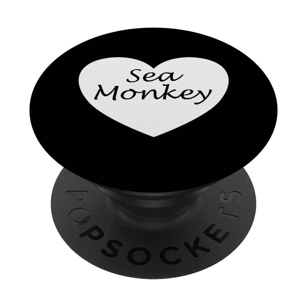 Sea Monkey Heart Apparel - Unique Monkeys Lover Design PopSockets Adhesive PopGrip