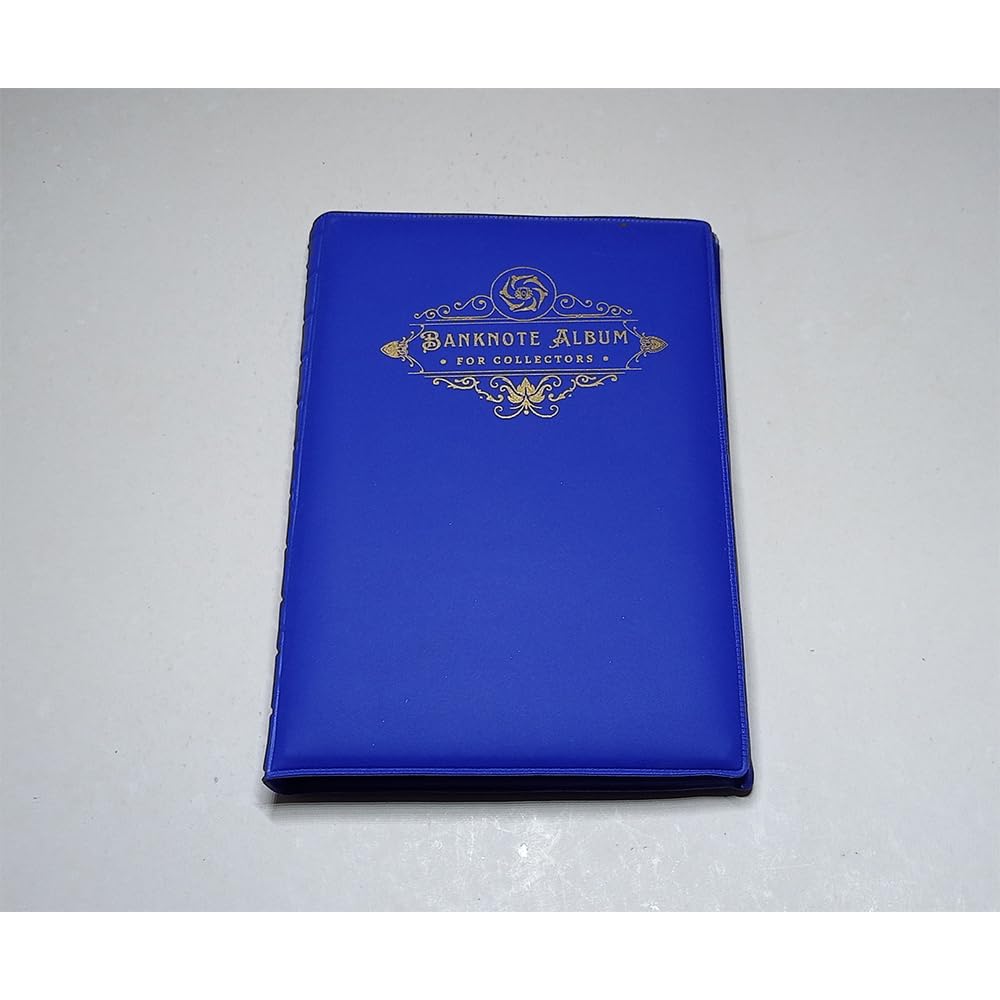 Special Minds Store Banknote Album with 20 Pockets Banknote World Currency Collecting Album (Blue)-image-5