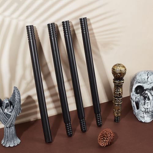 Image of GORGECRAFT Halloween Cosplay Antique Cane Vintage Walking Stick 145cm Costume Cane Plastic Punk Prop with Antique Golden Top Handle Knob Pretend Play Royalty Scepter Wand for Themed Events Stage Show
