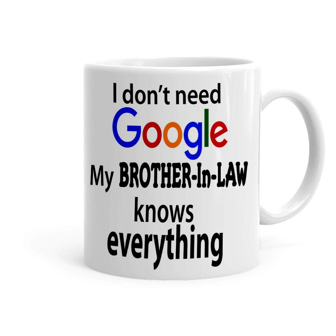 Khakee Do Not Need Google My Brother in Law Knows Everything Theme Printed Coffee Mug - Gift idea,Birthday Gift,Anniversery Gift