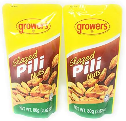 Growers Glazed Pili Nuts, Net Wt 80g (2.82oz) 2 Pack