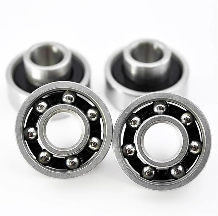 8pcs 608 2RS 608RS Ball Bearing 8 * 22 * 7mm Longboard Roller Skateboard Wheel Integrated Built in Spacers Bearings