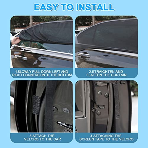 Joyblossom Parasol de Coche para Ventana Lateral Trasera, para Niños y Mascotas, Sombrilla Universal con protección UV, Compatible con la mayoría de los vehículos - Imagen 7
