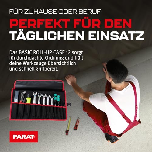 PARAT BASIC Roll-Up Case 12 | Rolltasche für 12 Werkzeuge aus Nylon | Kompakte Werkzeugtasche mit Steckverschluss… – Ansicht 5