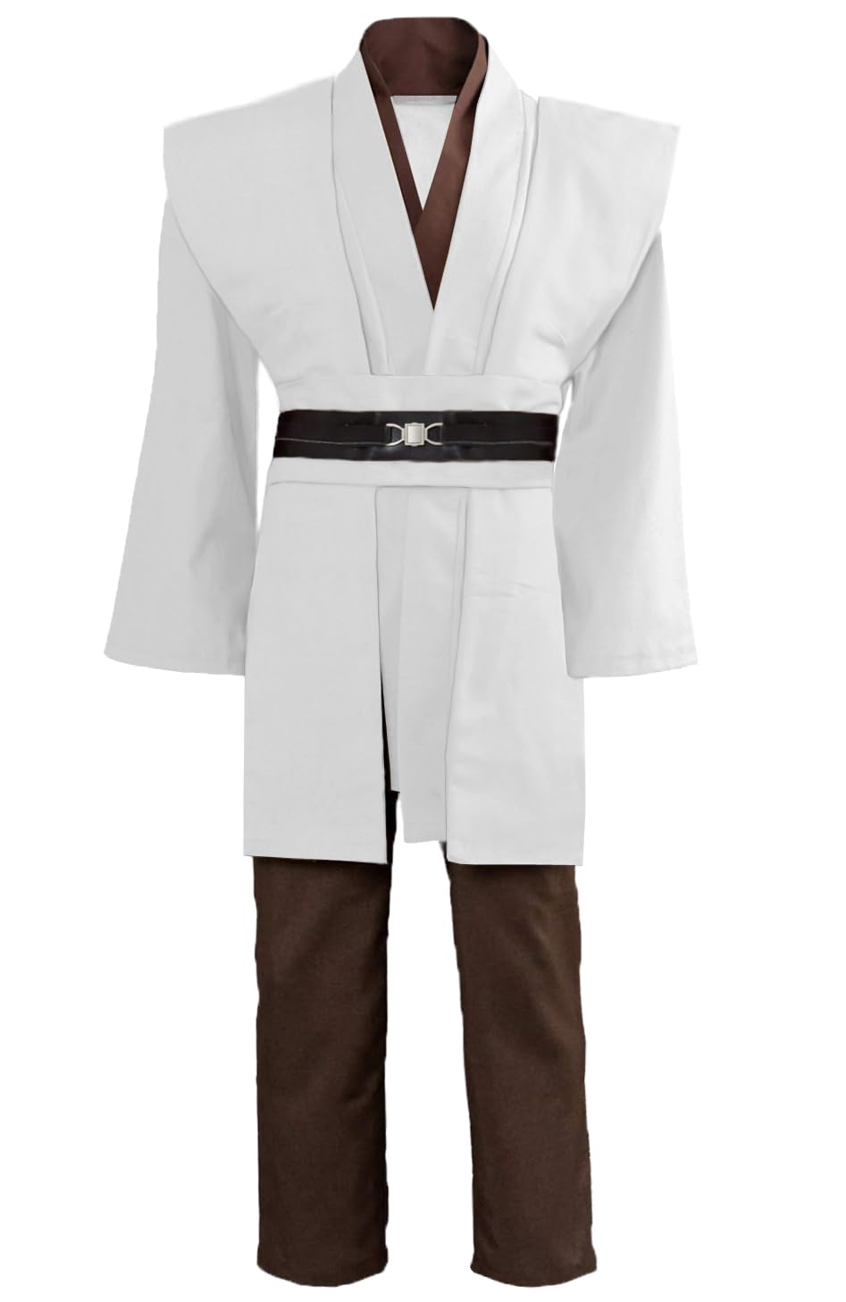 kinstell - Disfraz de túnica para hombre, color negro, con capucha, uniforme completo, disfraz de Halloween y cosplay