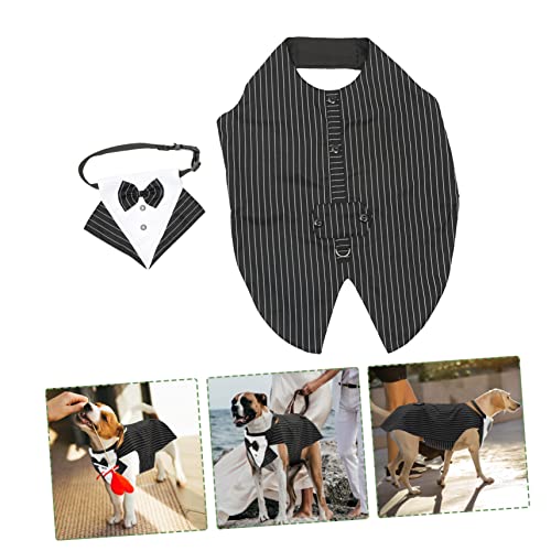 FRCOLOR 1 Conjunto De Terno De Cachorro Smoking Para Cães Grandes Gravata Formal Para Cães Traje De