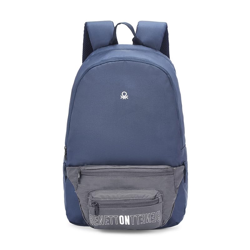 United Colors Of Benetton Olivine Polyester 9L Laptop Backpack For Unisex - Navy+Grey (B0CHS7P35B) Amazon Price History, Amazon Price Tracker