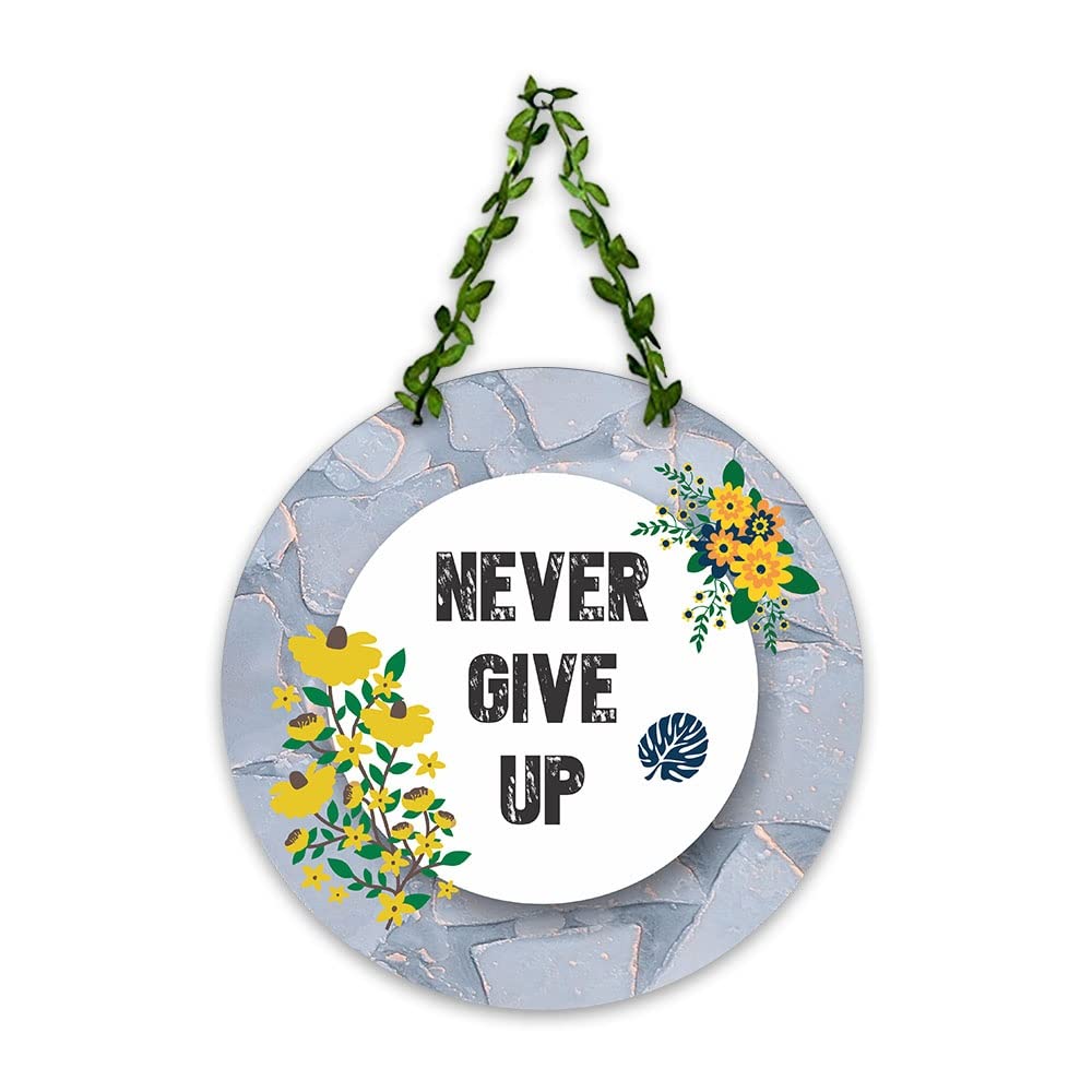 Artvibes Never Give Up Wall Hanging for Home | Decorative Items For Home Wall | Wall Decor Hanging Items | MDF Wooden Wall Hanger For Wall Decoration | Art Piece For Home Decor (WH_8206NN) (B0DB239CFP) Amazon Price History, Amazon Price Tracker
