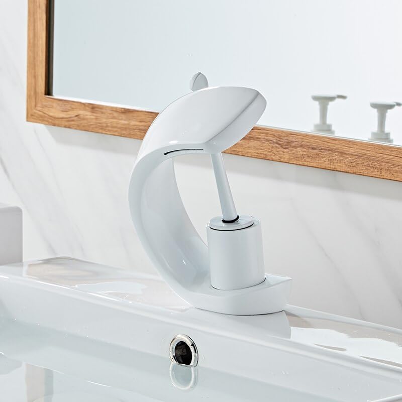 Robinets de lavabo mélangeur de lavabo eau de bain en laiton blanc et noir