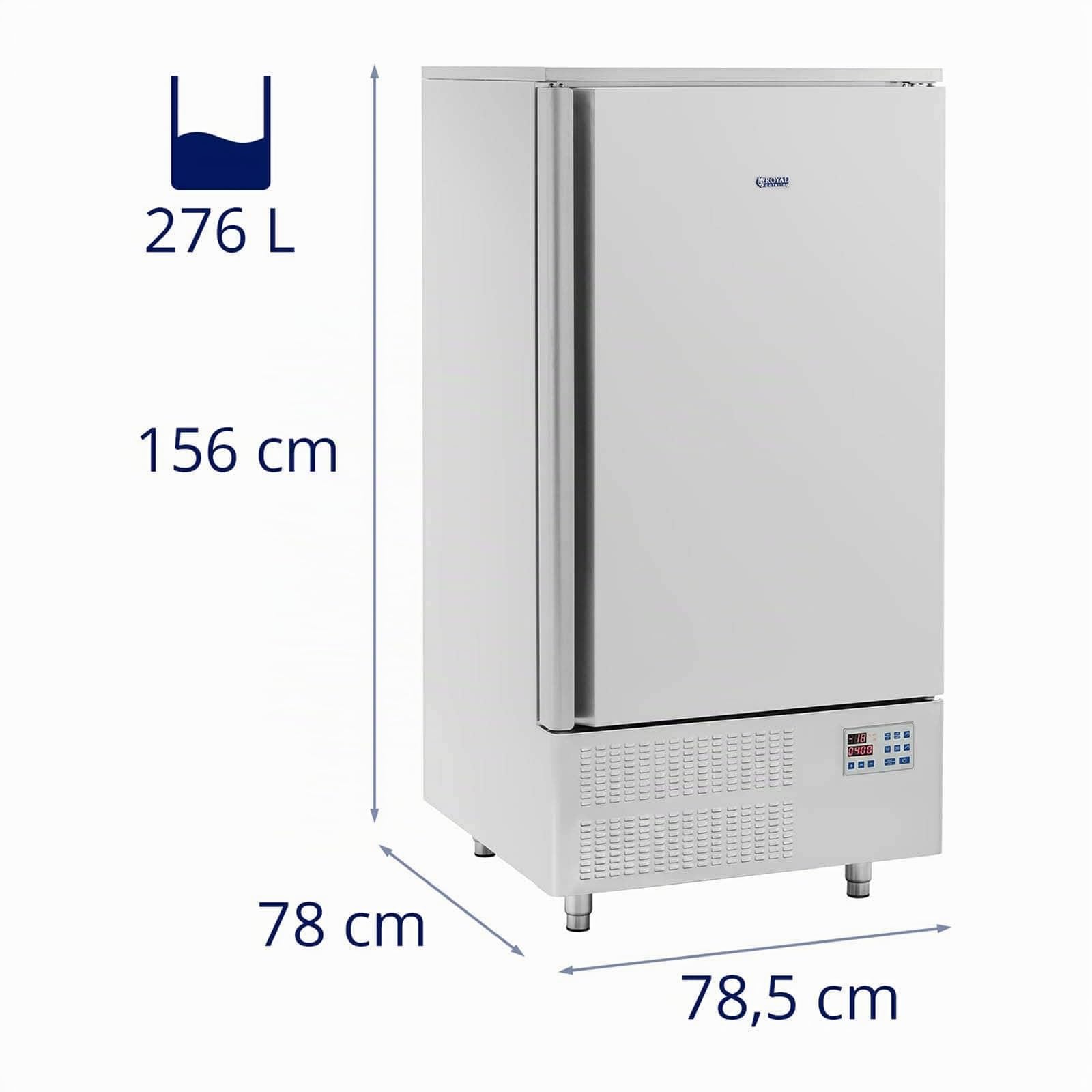 Royal Catering RCGK-BC276 Abbattitore di temperatura 276 L Funzione di raffreddamento e congelamento Acciaio inox