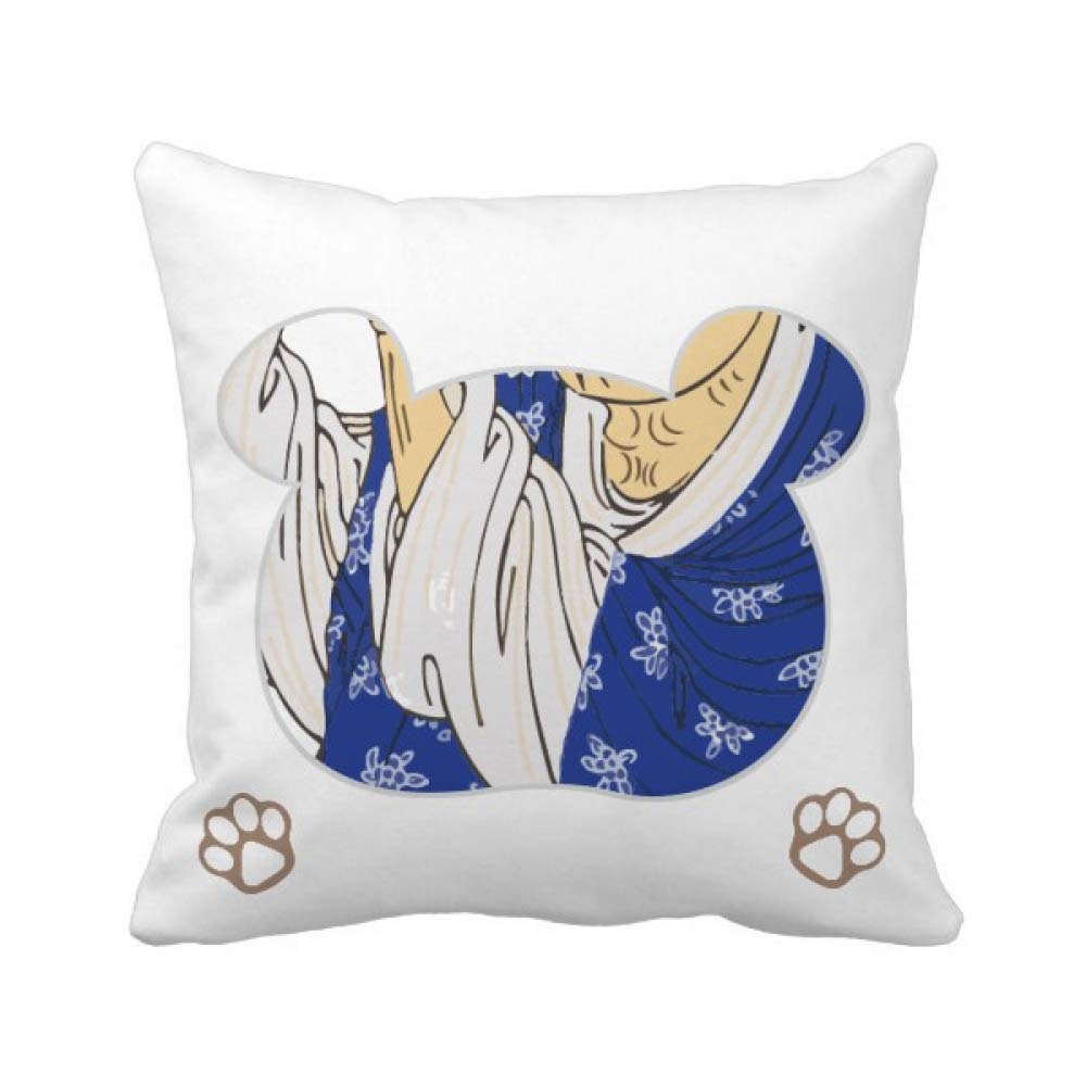 Housse de coussin ours Opéra de Pékin pour un salon exotique et chaleureux