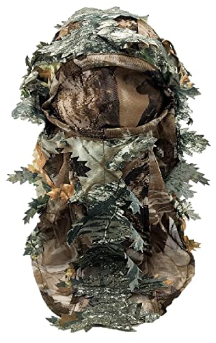 Harrington Marley Masque 3D Ghillie pour le visage, camouflage, feuilles, bois, paintball, pigeon, tir