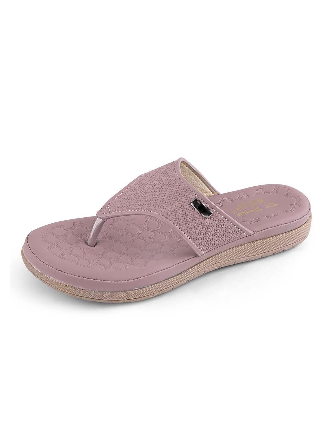 LaSancy Womens Slip-On Comfort Sandals | Office, Work Wear, Smart Casual Slippers | Soft Cushioned Footbed with Anti-Skid Sole | Heel Height- 1 Inch | Lavender | (B0CD69YJB5) Amazon Price History, Amazon Price Tracker